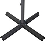 VidaXL Parasol met aluminium paal 600 cm taupe