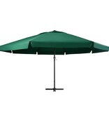 VidaXL Parasol met aluminium paal 600 cm groen