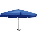 VidaXL Parasol met aluminium paal 500 cm azuurblauw