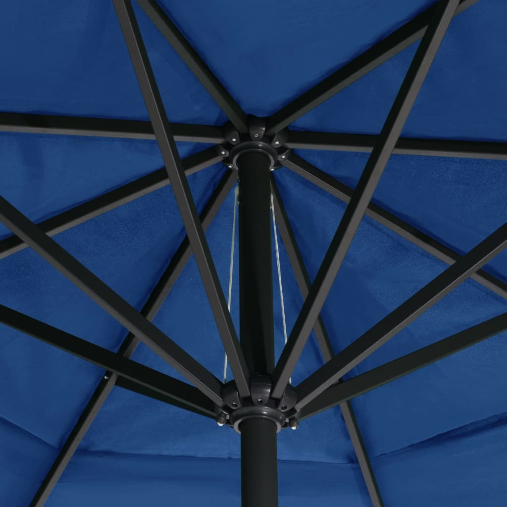 VidaXL Parasol met aluminium paal 500 cm azuurblauw