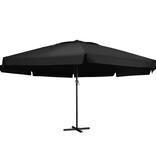 VidaXL Parasol met aluminium paal 500 cm zwart