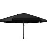 VidaXL Parasol met aluminium paal 500 cm zwart