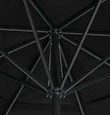 VidaXL Parasol met aluminium paal 500 cm zwart