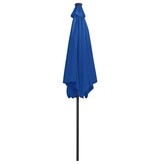 VidaXL Parasol met LED-verlichting en aluminium paal 300 cm azuurblauw