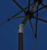 VidaXL Parasol met LED-verlichting en aluminium paal 300 cm azuurblauw