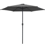 VidaXL Parasol met aluminium paal 270x246 cm antracietkleurig