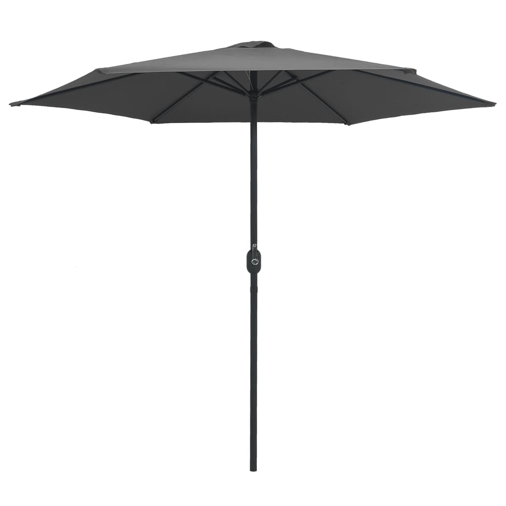 VidaXL Parasol met aluminium paal 270x246 cm antracietkleurig