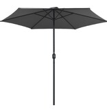 VidaXL Parasol met aluminium paal 270x246 cm antracietkleurig