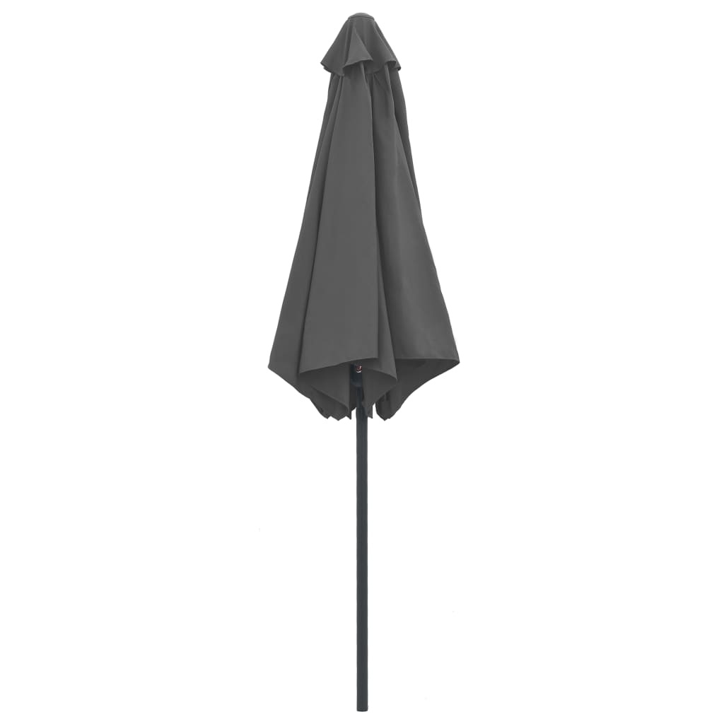 VidaXL Parasol met aluminium paal 270x246 cm antracietkleurig