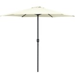 VidaXL Parasol met aluminium paal 270x246 cm zandwit