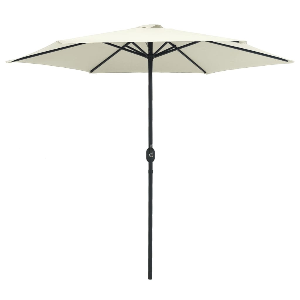 VidaXL Parasol met aluminium paal 270x246 cm zandwit