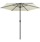 VidaXL Parasol met aluminium paal 270x246 cm zandwit
