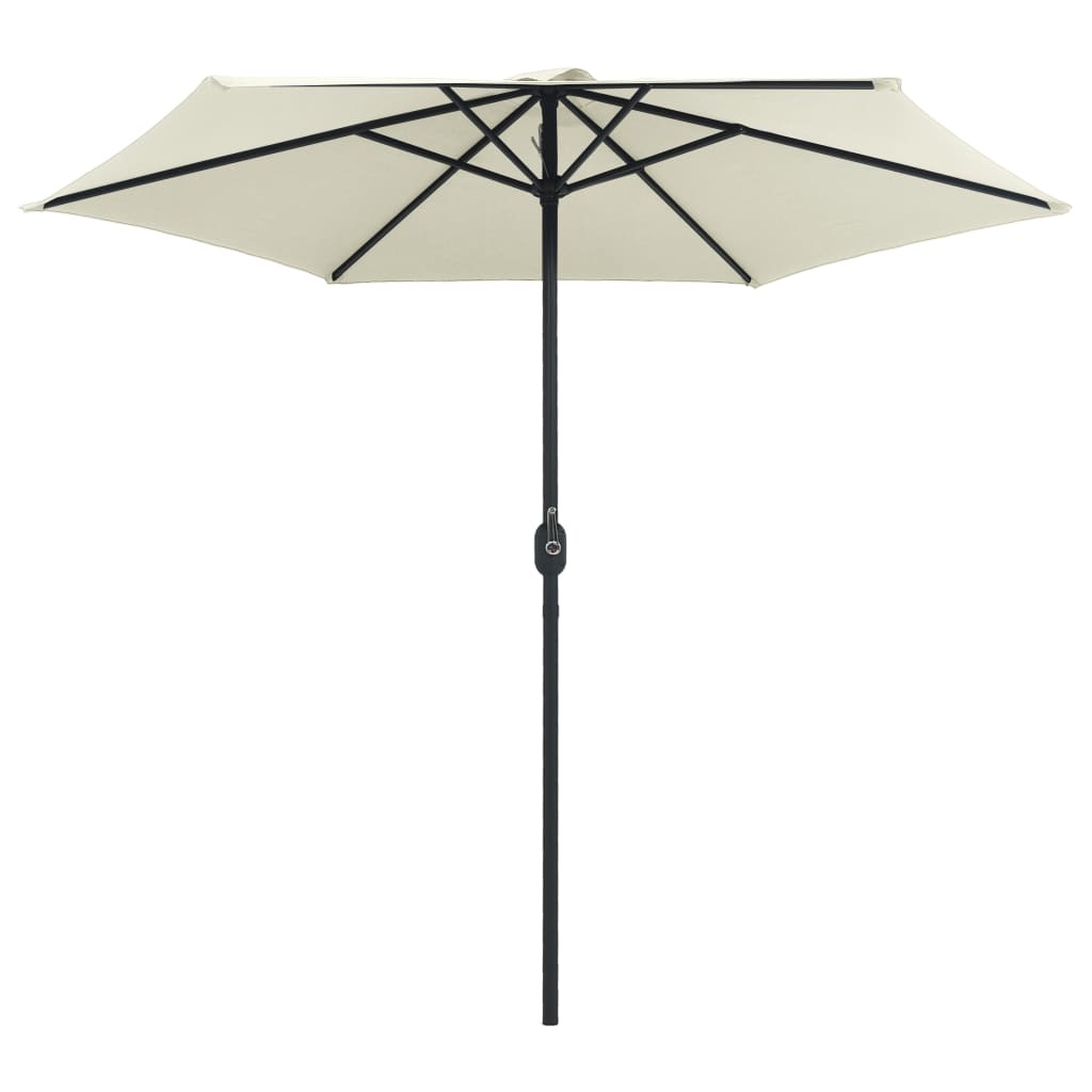 VidaXL Parasol met aluminium paal 270x246 cm zandwit