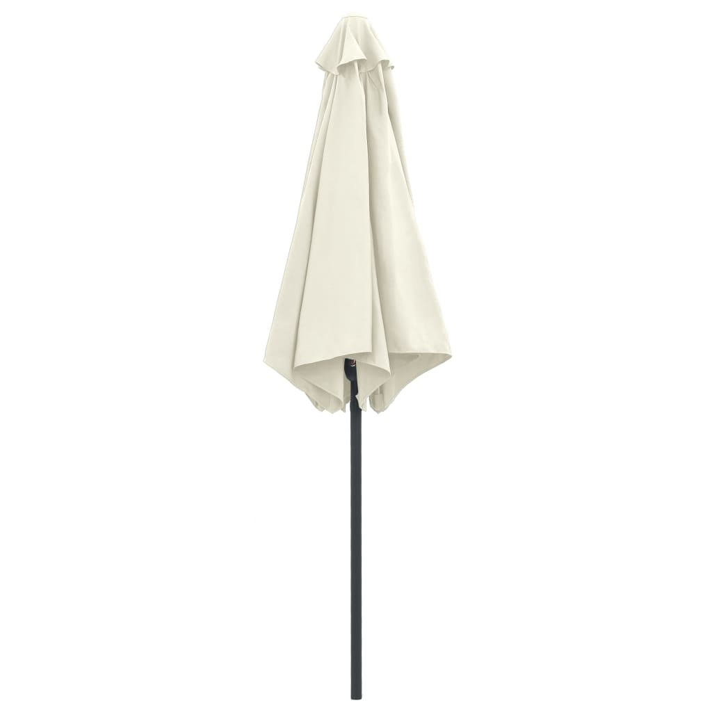 VidaXL Parasol met aluminium paal 270x246 cm zandwit