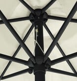 VidaXL Parasol met aluminium paal 270x246 cm zandwit