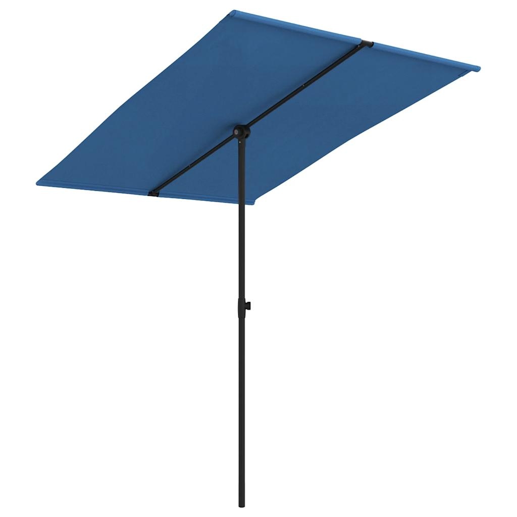 VidaXL Parasol met aluminium paal 2x1,5 m azuurblauw