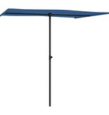 VidaXL Parasol met aluminium paal 2x1,5 m azuurblauw