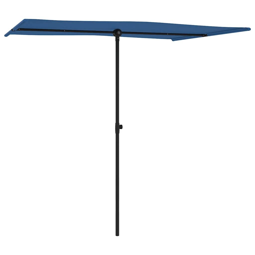 VidaXL Parasol met aluminium paal 2x1,5 m azuurblauw