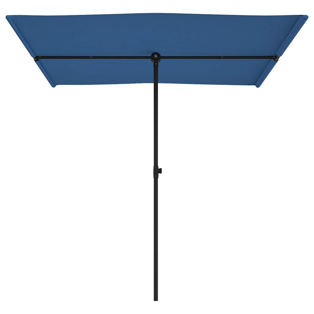VidaXL Parasol met aluminium paal 2x1,5 m azuurblauw