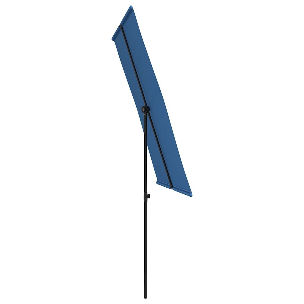 VidaXL Parasol met aluminium paal 2x1,5 m azuurblauw
