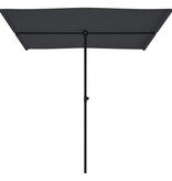 VidaXL Parasol met aluminium paal 2x1,5 m zwart