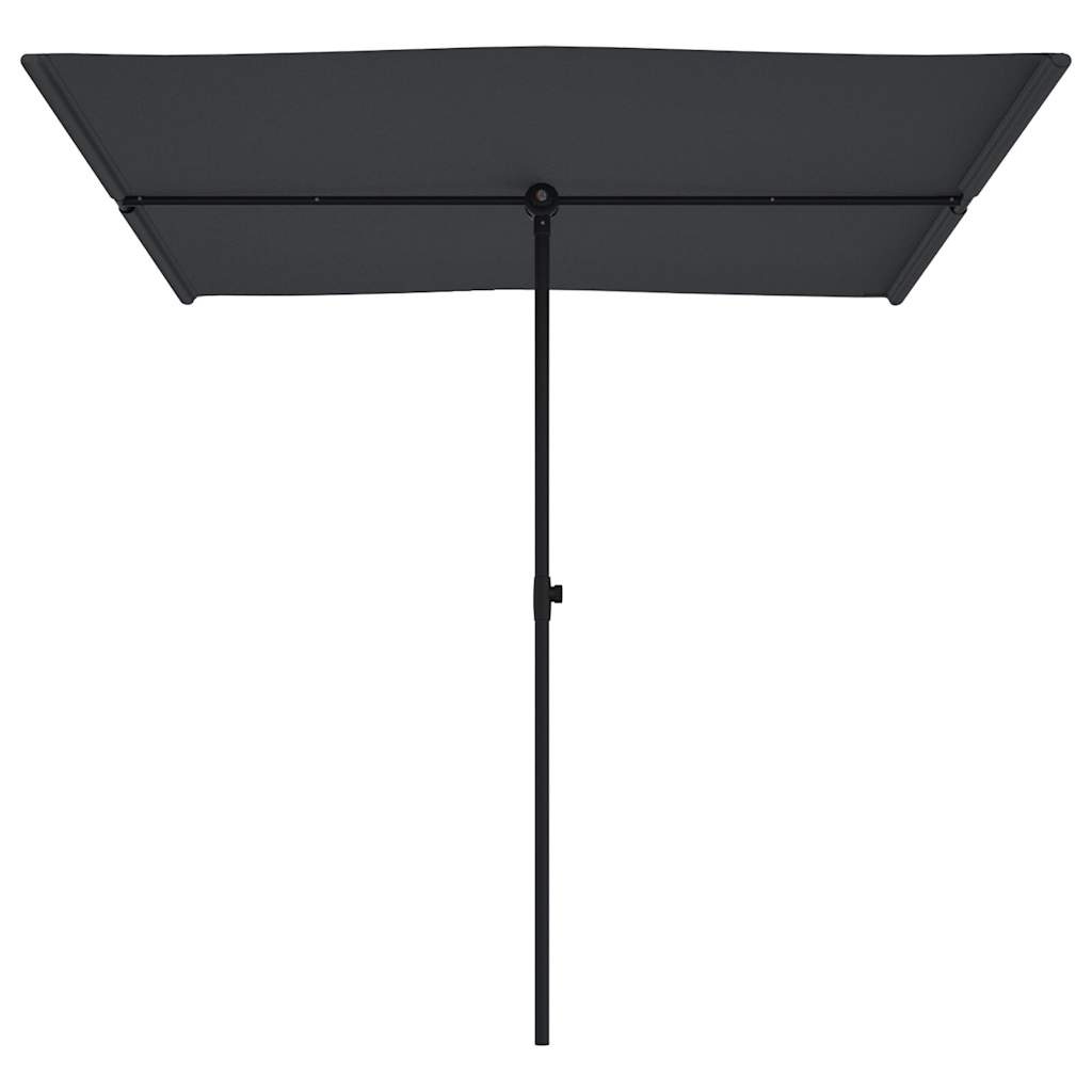 VidaXL Parasol met aluminium paal 2x1,5 m zwart