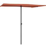VidaXL Parasol met aluminium paal 2x1,5 m terracottakleurig