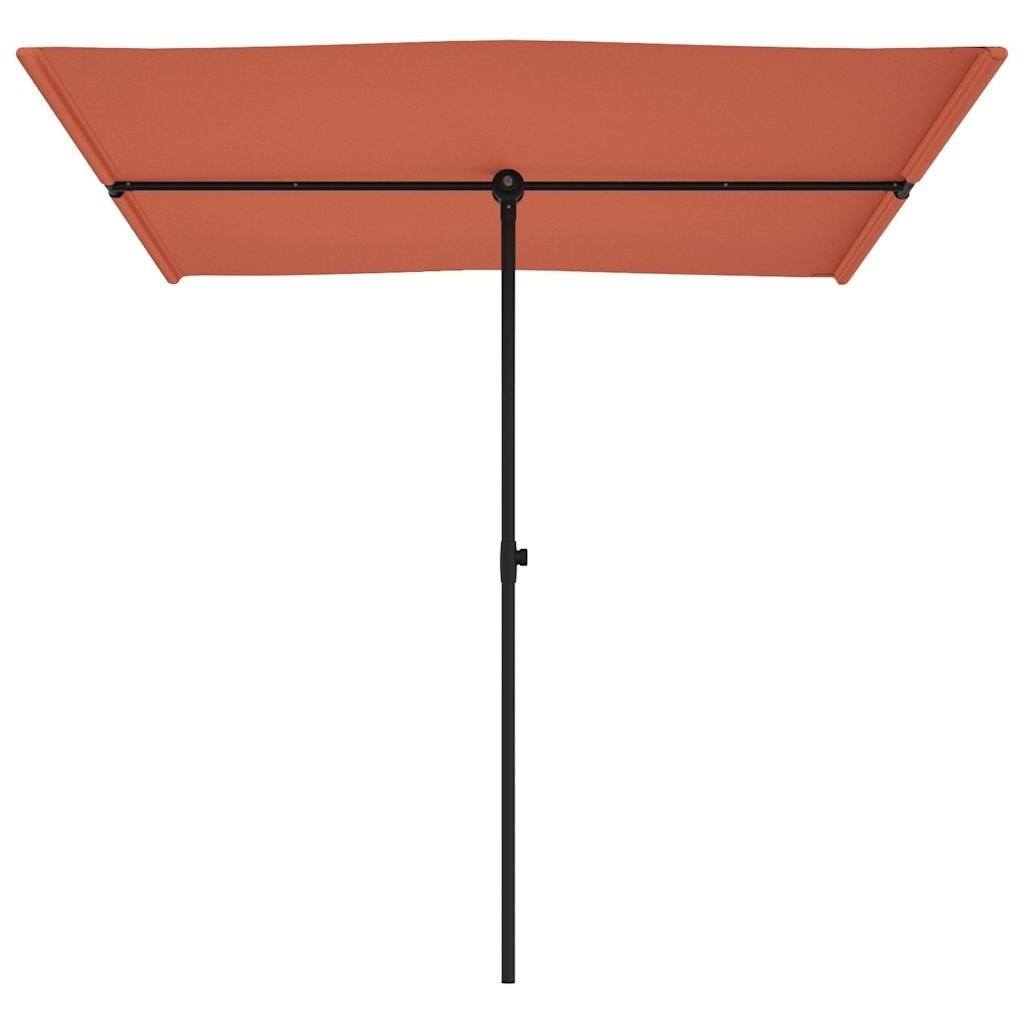 VidaXL Parasol met aluminium paal 2x1,5 m terracottakleurig