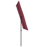 VidaXL Parasol met aluminium paal 2x1,5 m bordeauxrood