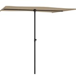 VidaXL Parasol met aluminium paal 2x1,5 m taupe