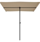 VidaXL Parasol met aluminium paal 2x1,5 m taupe