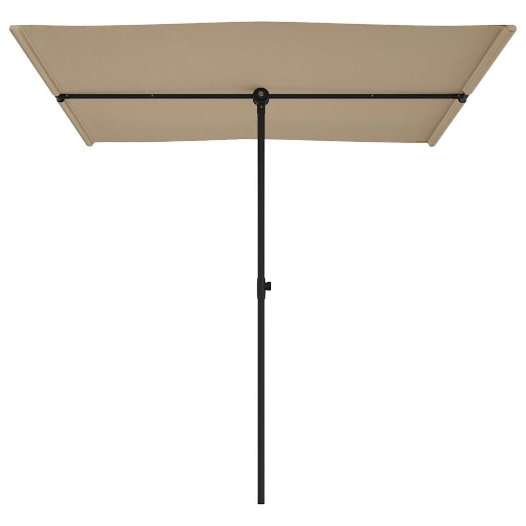 VidaXL Parasol met aluminium paal 2x1,5 m taupe