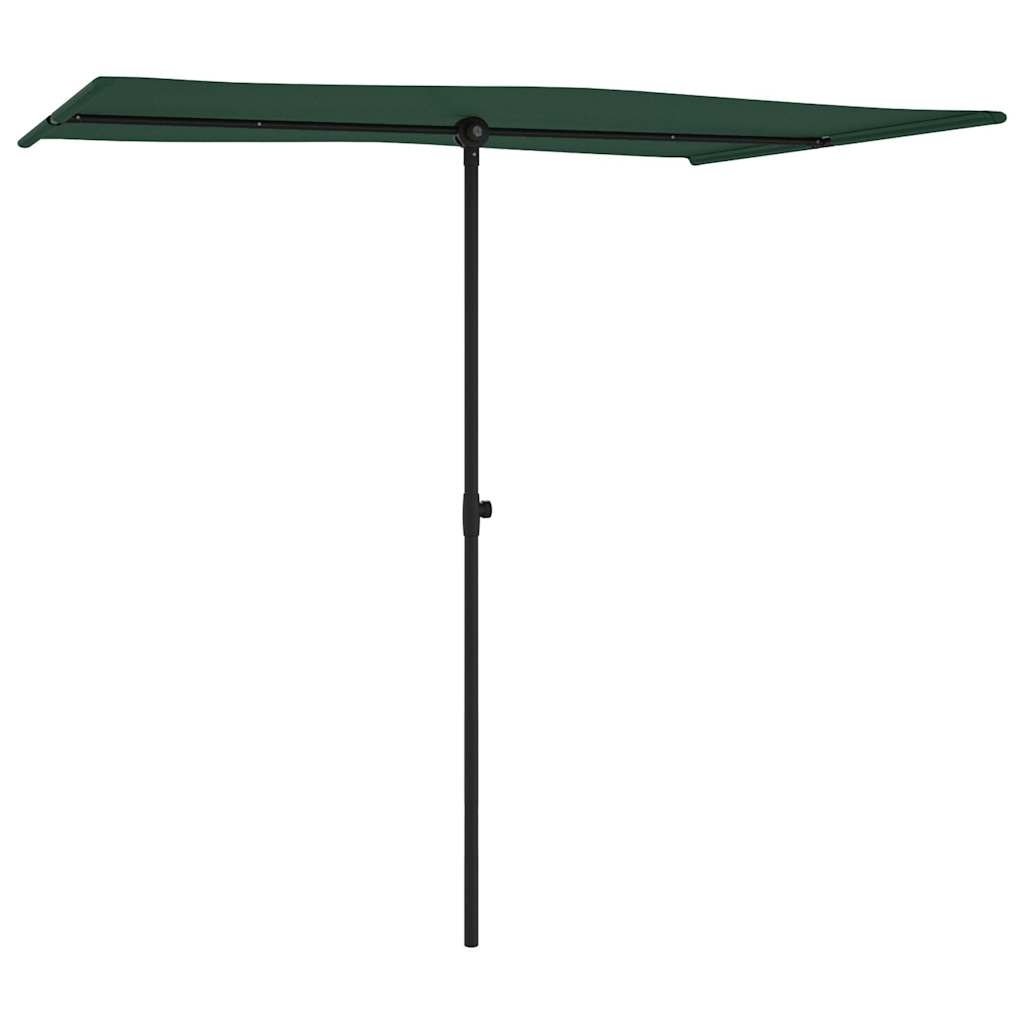 VidaXL Parasol met aluminium paal 2x1,5 m groen