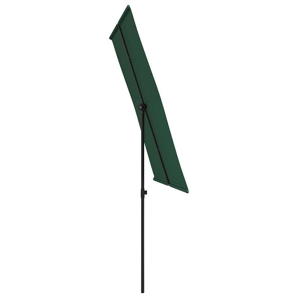 VidaXL Parasol met aluminium paal 2x1,5 m groen