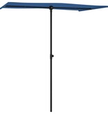 VidaXL Parasol met aluminium paal 180x110 cm azuurblauw