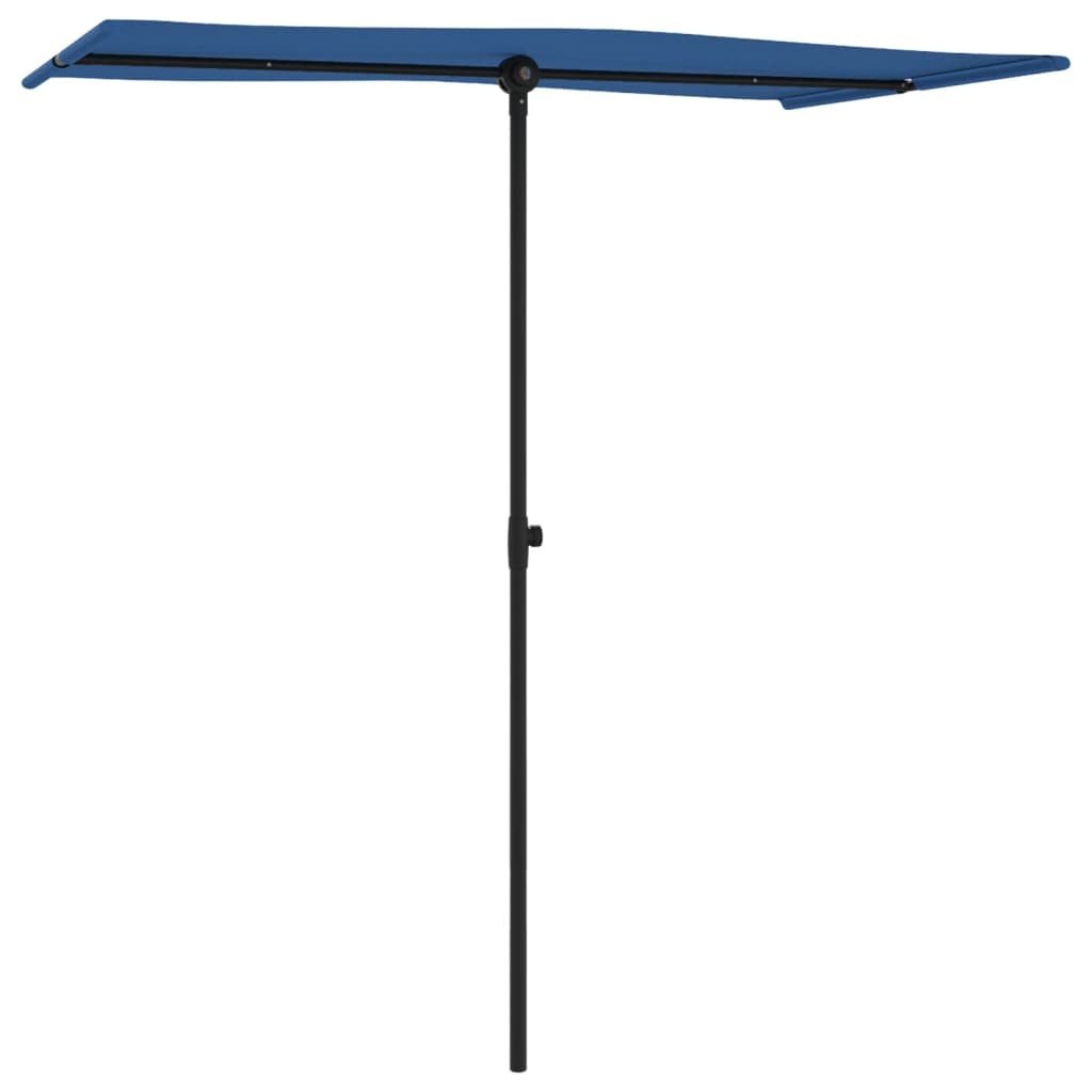 VidaXL Parasol met aluminium paal 180x110 cm azuurblauw