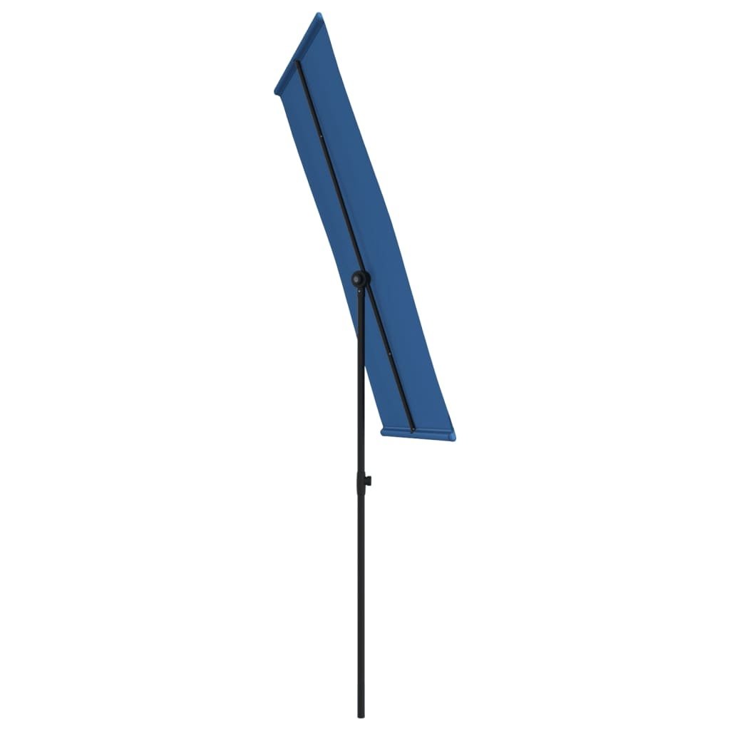 VidaXL Parasol met aluminium paal 180x110 cm azuurblauw