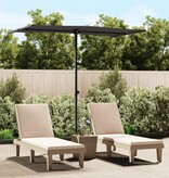VidaXL Parasol met aluminium paal 180x110 cm zwart