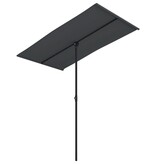 VidaXL Parasol met aluminium paal 180x110 cm zwart