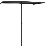 VidaXL Parasol met aluminium paal 180x110 cm zwart