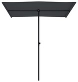VidaXL Parasol met aluminium paal 180x110 cm zwart