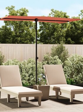 VidaXL Parasol met aluminium paal 180x110 cm terracottakleurig