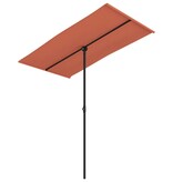 VidaXL Parasol met aluminium paal 180x110 cm terracottakleurig