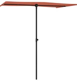 VidaXL Parasol met aluminium paal 180x110 cm terracottakleurig