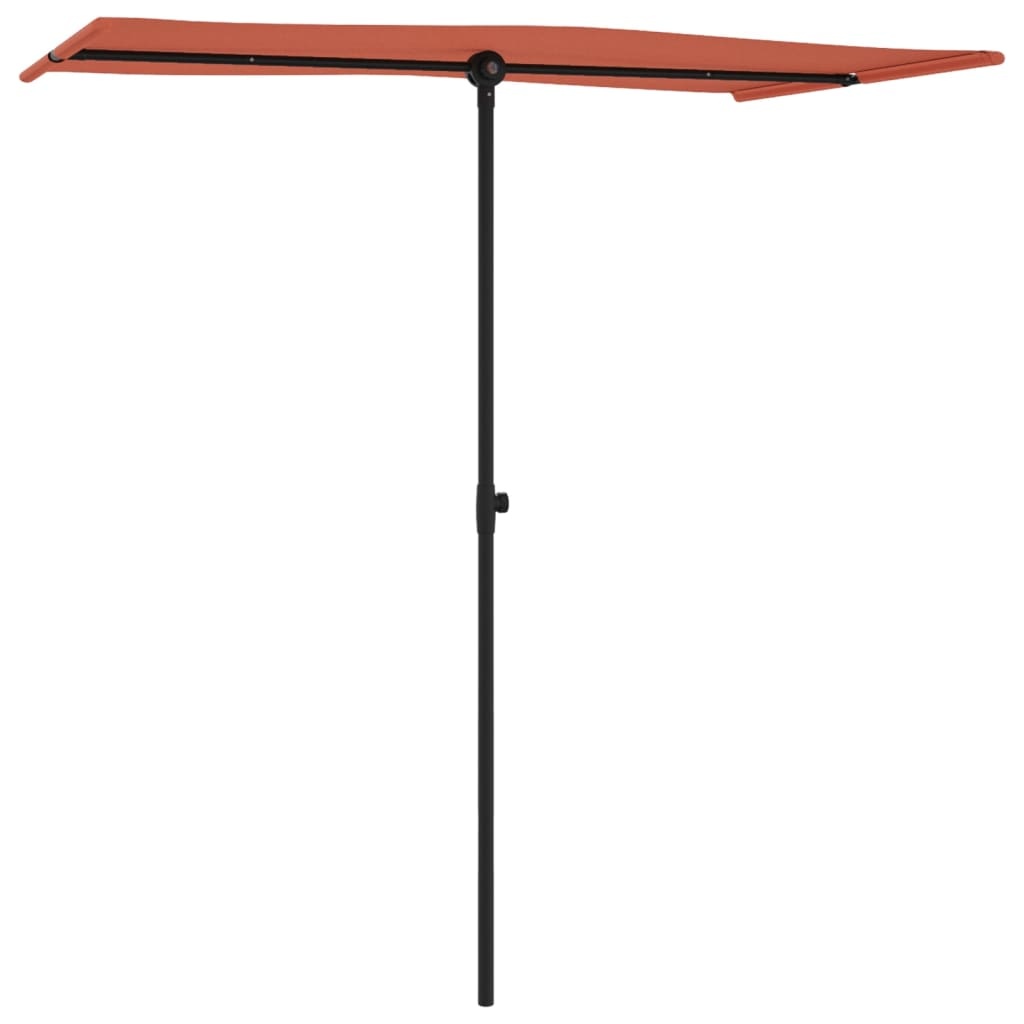 VidaXL Parasol met aluminium paal 180x110 cm terracottakleurig