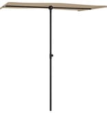 VidaXL Parasol met aluminium paal 180x110 cm taupe