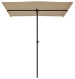 VidaXL Parasol met aluminium paal 180x110 cm taupe