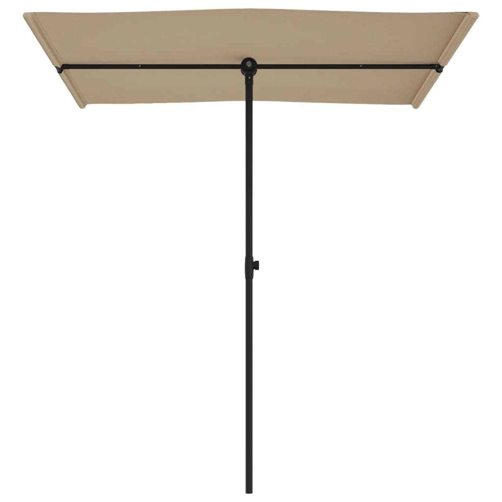 VidaXL Parasol met aluminium paal 180x110 cm taupe