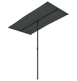 VidaXL Parasol met aluminium paal 180x110 cm antracietkleurig