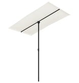 VidaXL Parasol met aluminium paal 180x110 cm zandwit